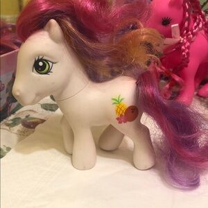 White Pony Toy with Colorful Mane